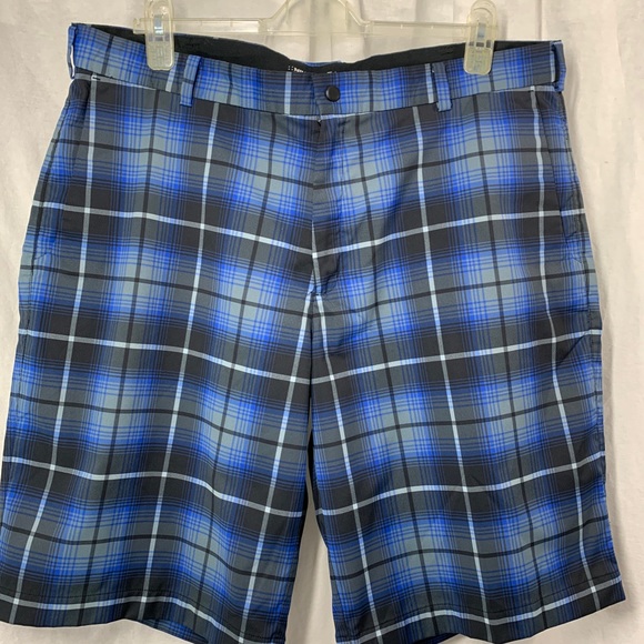 Nike Golf DRI FIT Mens  Elegant Blue Plaid Shorts Size 40 - Picture 8 of 14